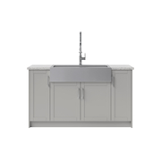 Newage Products 7 pc Laundry Cabinet Set with 3in Sink and Faucet, Gray 85783